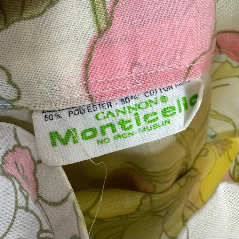 Vintage Cannon 1960s Floral Print‎ Regular Pillow Cases Set of 2